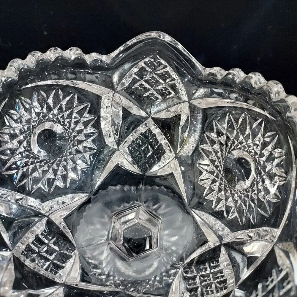 Early American Pressed Pattern Glass (EAPG)Pedestal/Compote Bowl 5" Tall Vintage - Picture 11 of 12